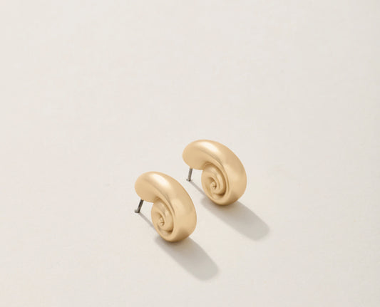 Spartina - Earrings - Gold Nautilus Earrings - Findlay Rowe Designs