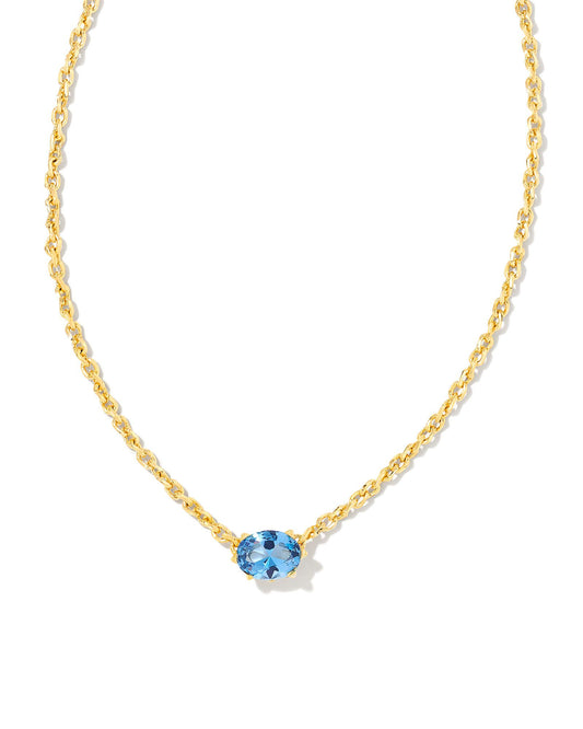 Kendra Scott - Necklace - Gold Cailin Pendant - Blue Violet Crystal - Findlay Rowe Designs