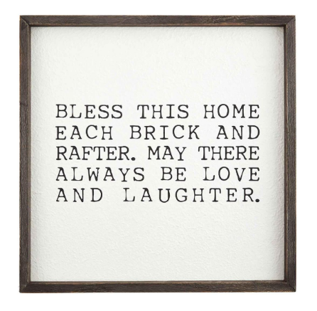 Mud Pie - Plaque - Bless this home - Findlay Rowe Designs