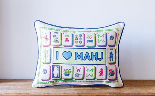 Little Birdie - Lumbar Pillow - I Love Mahj - Findlay Rowe Designs