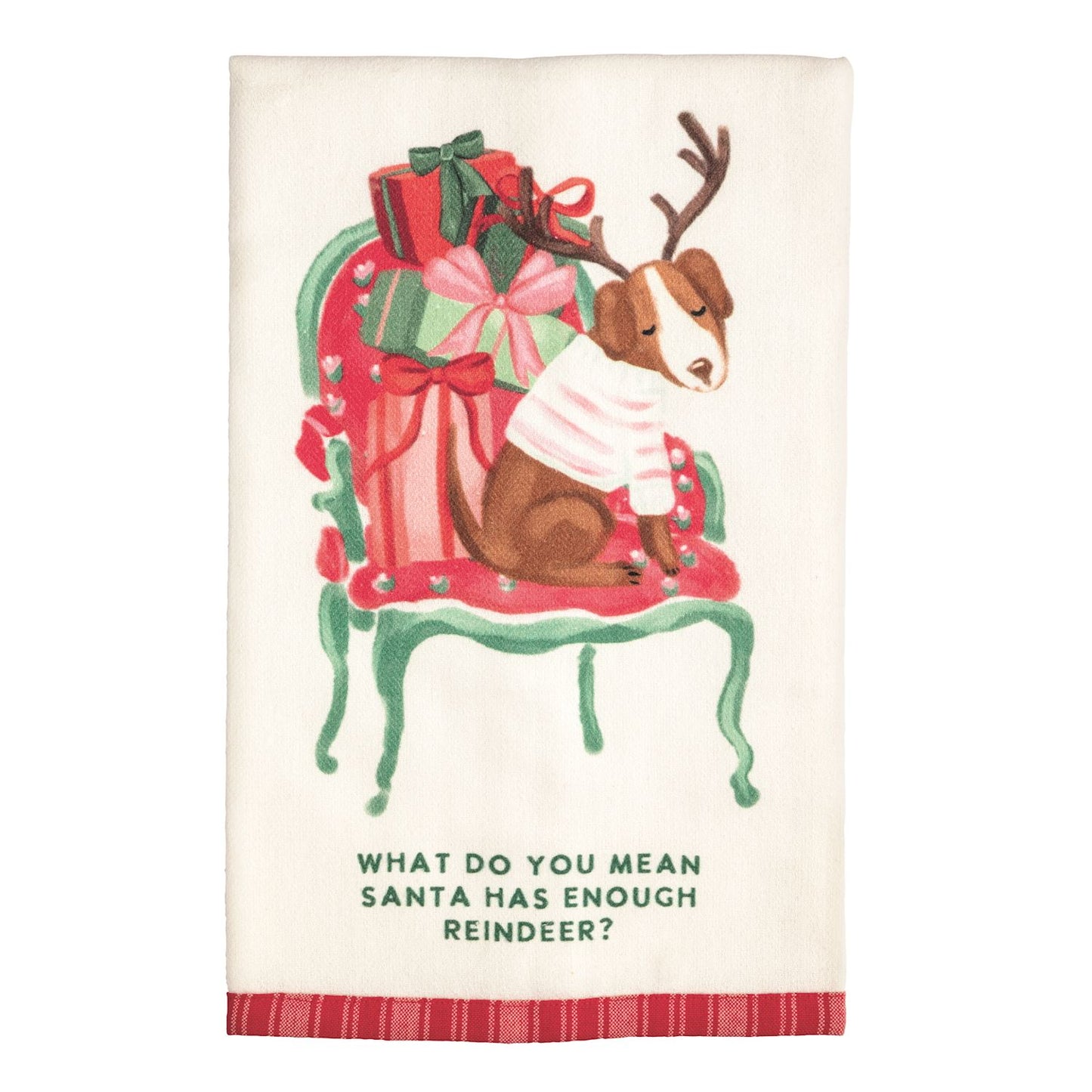 Mud Pie - Tea Towel - Christmas Pet - Pattern Hems - Findlay Rowe Designs