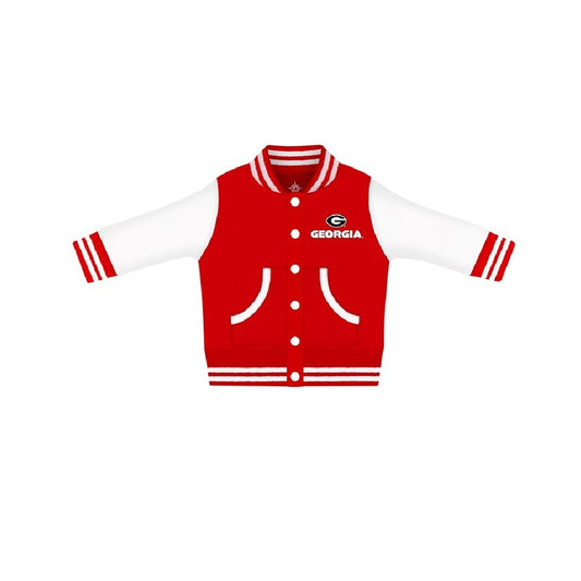 Creative Knitwear - Baby - Varsity Jacket Lightweight - UGA Power G - Red - Findlay Rowe Designs