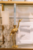 Crane Candle Holder with Antiqued Gold Finish - Findlay Rowe Designs
