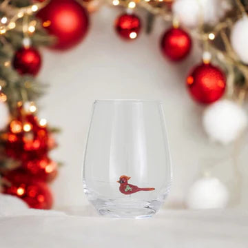Stemless Wine Glass - Christmas Figure - Findlay Rowe Designs