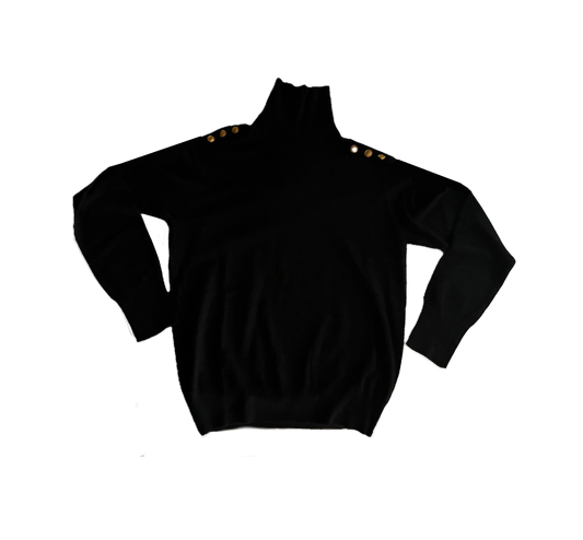 Sweater - Turtleneck Lightweight - Black