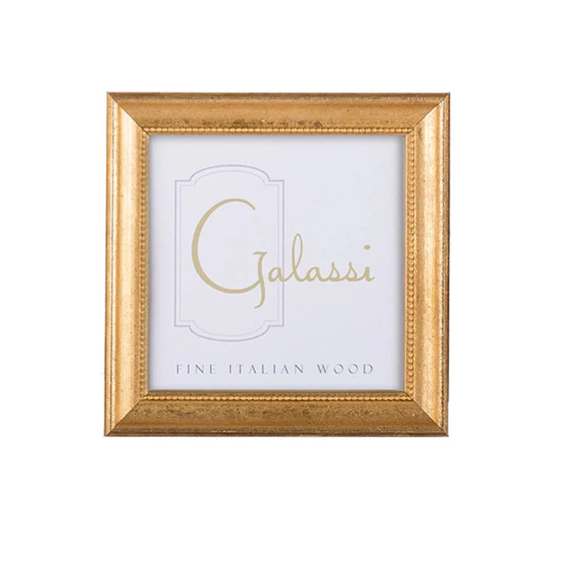 Galassi - 4x4 Frame - Wood Bead - Vintage Gold - Findlay Rowe Designs