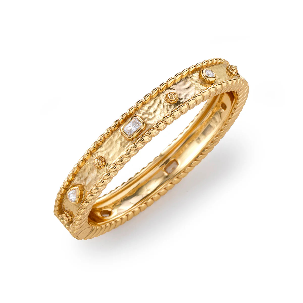 Bangle - Berry Gem Hinged - Clear Cubic Zirconia - Findlay Rowe Designs