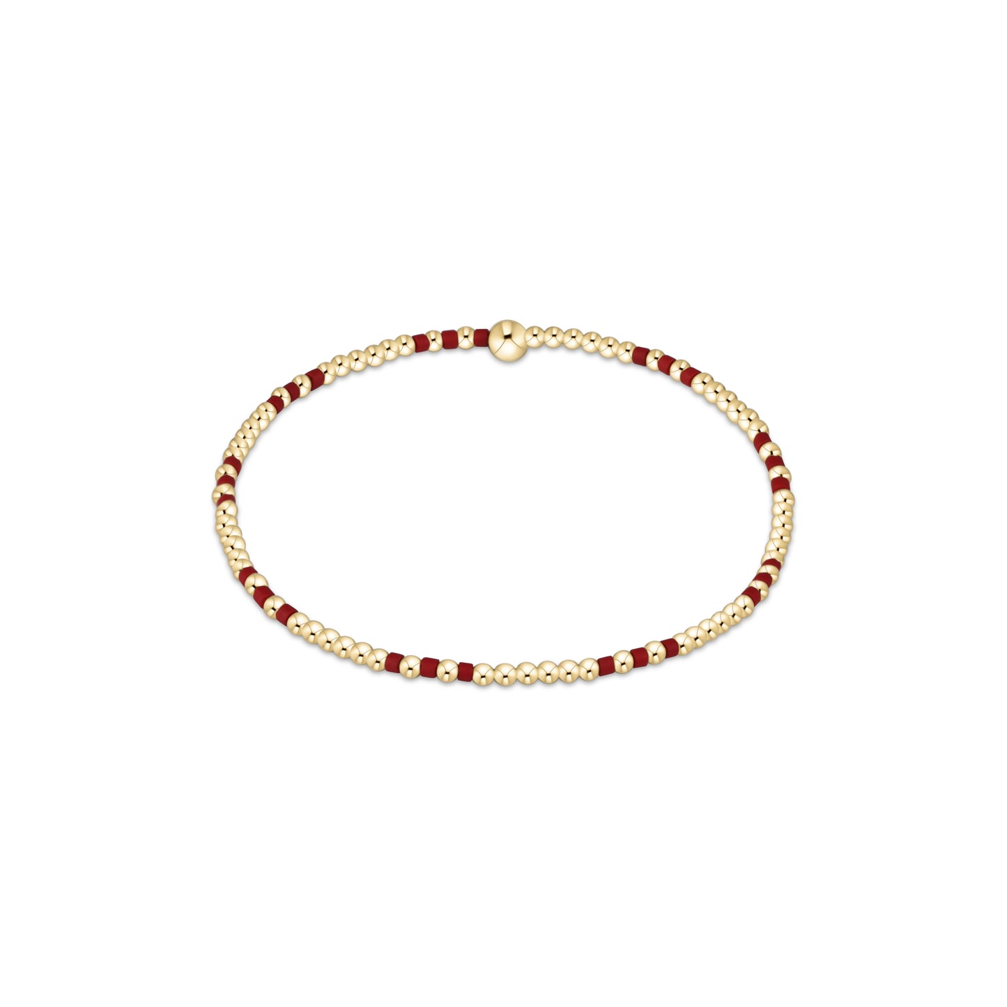 Enewton - Gameday Hope Joy Pattern 2mm Bead Bracelet - Crimson - Findlay Rowe Designs