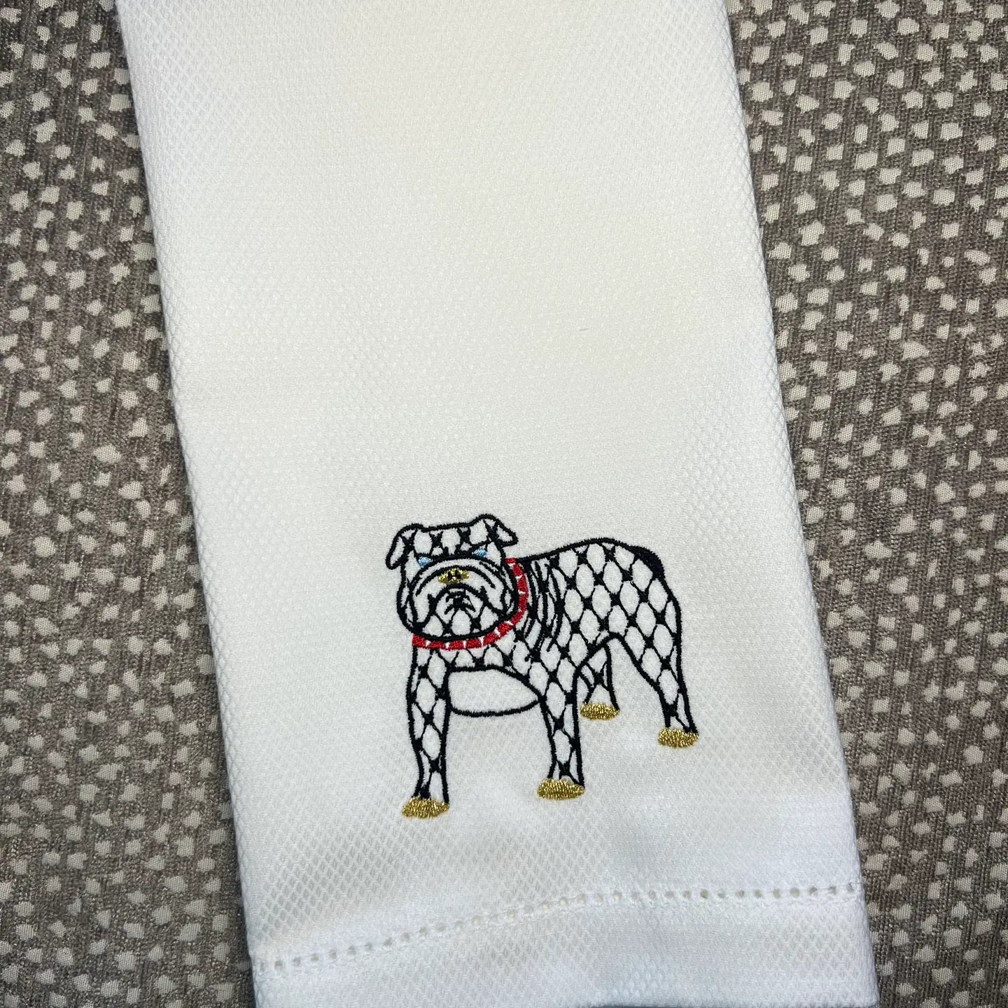Oh Happy Day Shoppe - Towel - Bulldog 2 Huck - Findlay Rowe Designs