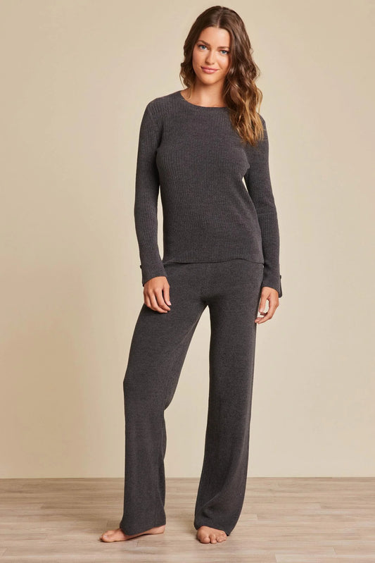 Barefoot Dreams - CozyChic Ultra Lite Ribbed Long Sleeve - Carbon - Findlay Rowe Designs