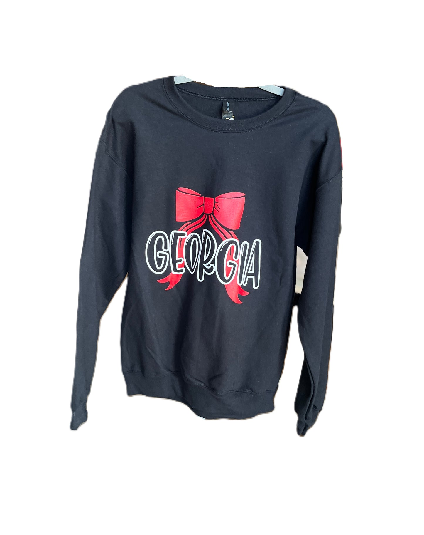 Sweatshirt - Georgia Red Bow - Black - Findlay Rowe Designs