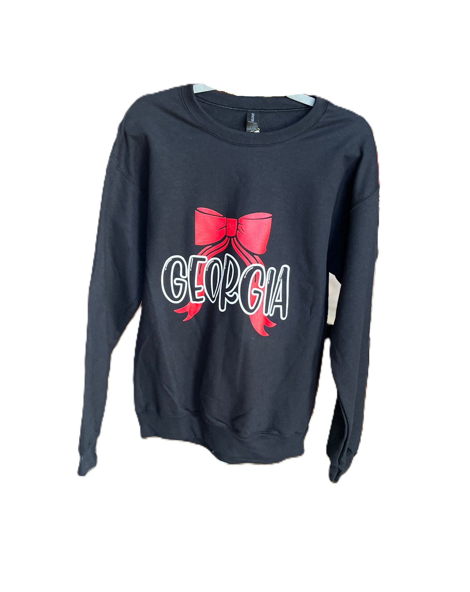 Sweatshirt - Georgia Red Bow - Black - Findlay Rowe Designs