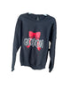 Sweatshirt - Georgia Red Bow - Black - Findlay Rowe Designs