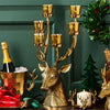 Gold Stag Candelabrum Centerpiece