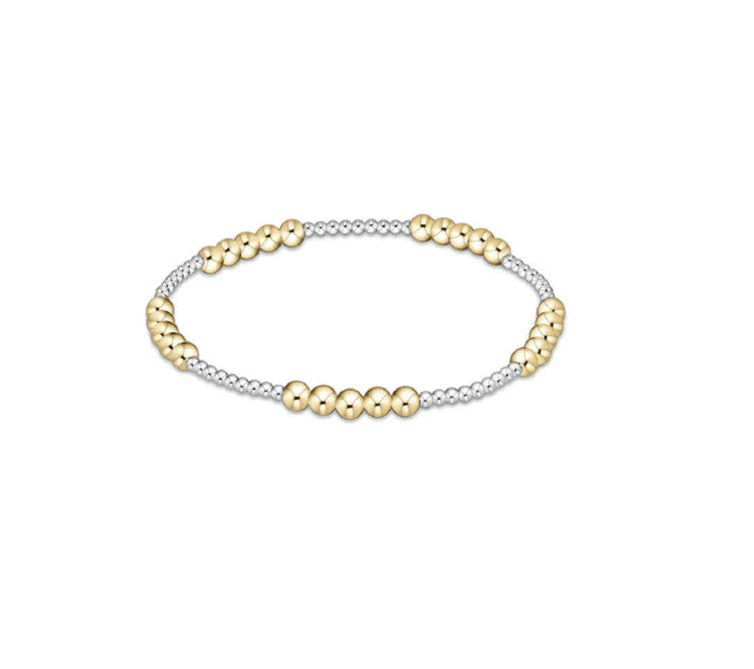 Enewton - Classic Blissful Pattern 2mm Bead Bracelet - 4mm Mixed Metal - Findlay Rowe Designs