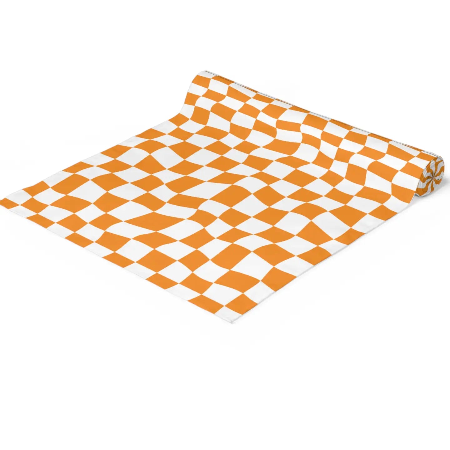 Hey Y'all Party - Paper Table Runner - Orange Checkerboard - Findlay Rowe Designs