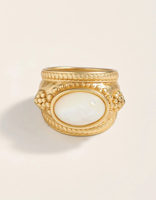 Spartina - Ring - Mercer House Embellished - Size 8 - Mother of Pearl