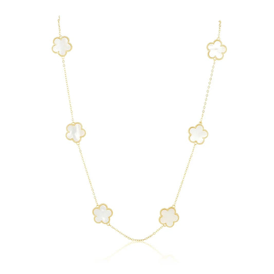 Sahira - Necklace - Adeline Clover - Mother of Pearl - Findlay Rowe Designs
