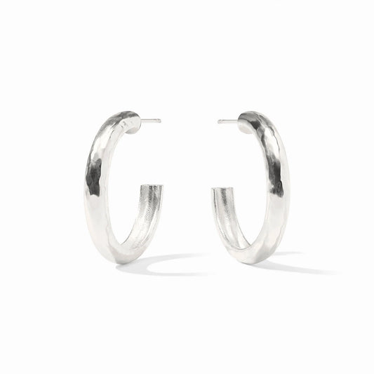 Julie Vos - Earrings - Havana Hoop - Silver