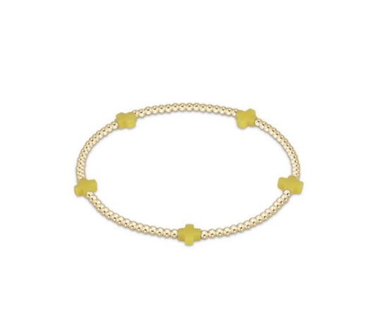 Enewton - Egirl Signature Cross Gold Small 2mm Bracelet - Canary - Findlay Rowe Designs