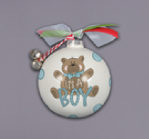 Magnolia Lane - Ornament - Teddy Bear - It's a Boy