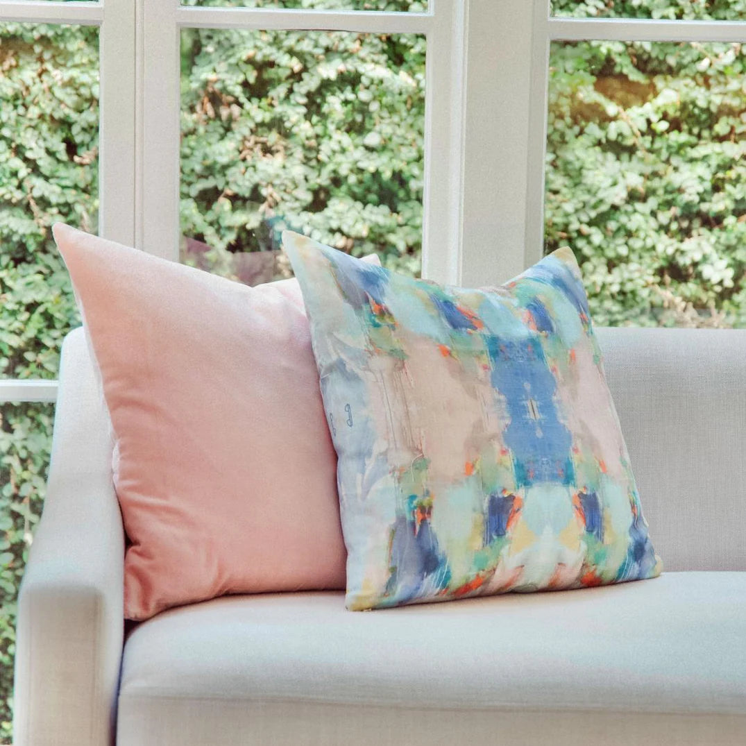 Laura Park - Solid Velvet Pillow - Blush Pink - 22x22 - Findlay Rowe Designs