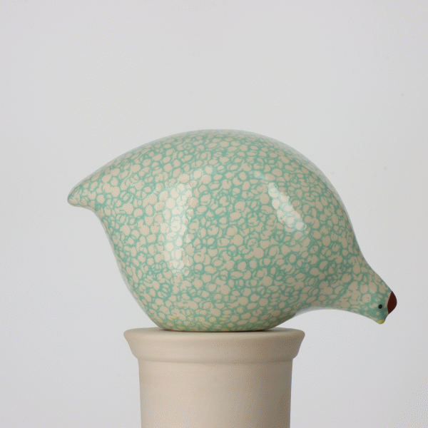 Quail - Pecking - White Speckled Turquoise - Findlay Rowe Designs