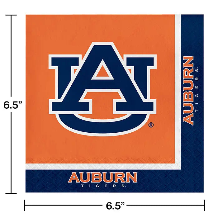 Napkins - Luncheon - Auburn University - Findlay Rowe Designs