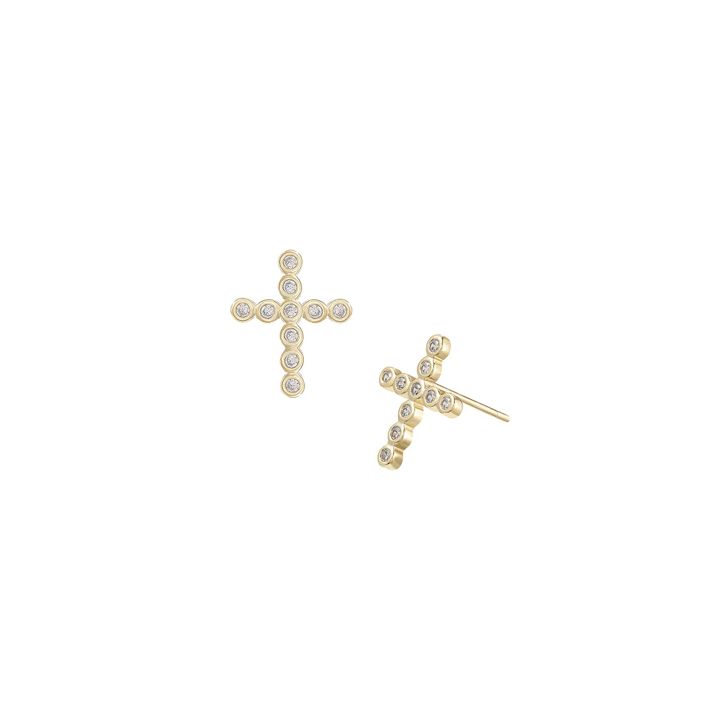 Natalie Wood - Earring - Legacy Cross Stud - Gold - Findlay Rowe Designs