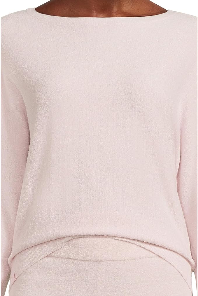 Barefoot Dreams - Women's CozyChic Ultra Lite - Boatneck Pullover and Short Set - Lotus Pink - Findlay Rowe Designs
