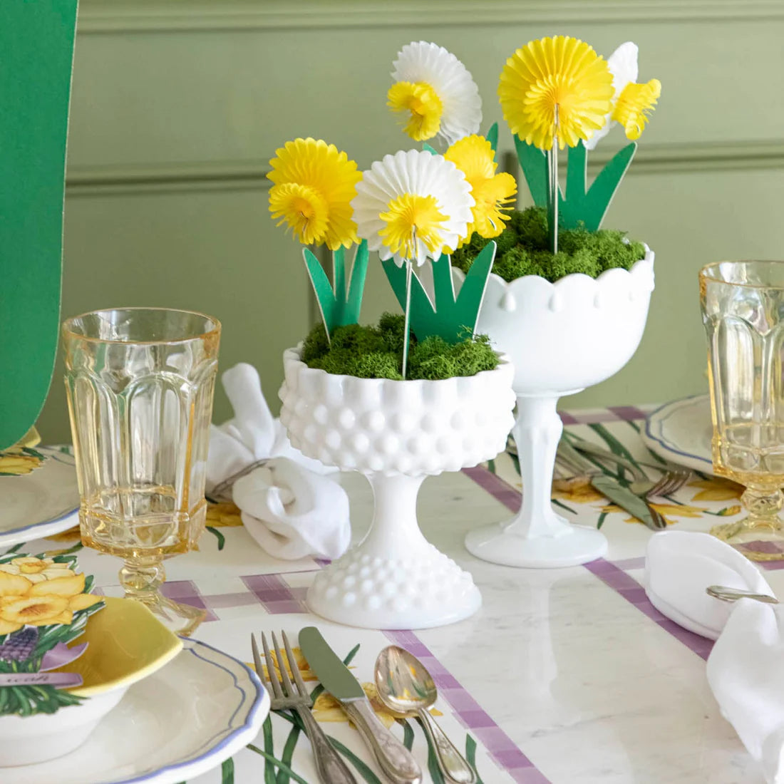 Hester and Cook - Table Accent - Honeycomb Small Daffodils - Set of 3 - Findlay Rowe Designs