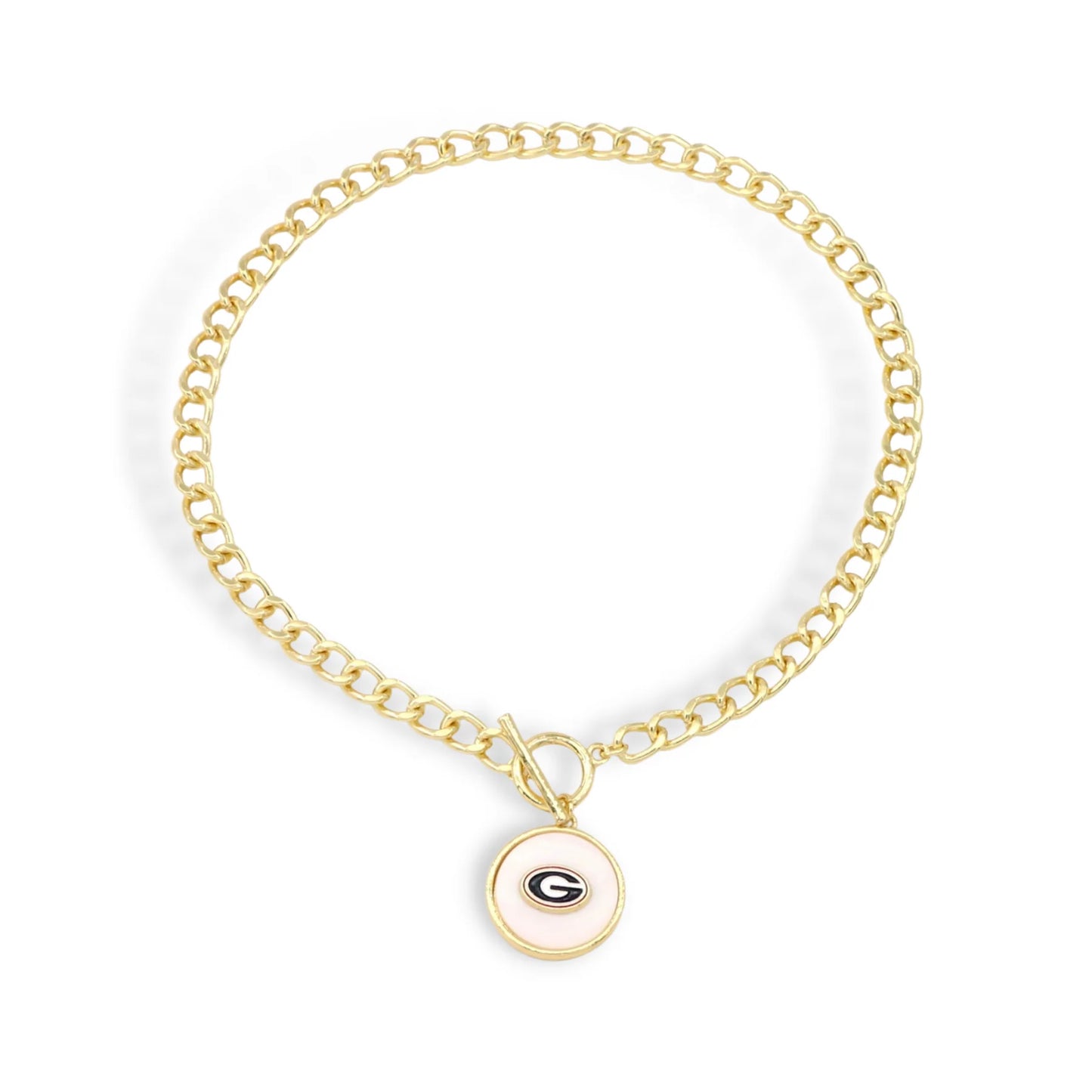 Brianna Cannon - Necklace - G Logo on White - Findlay Rowe Designs