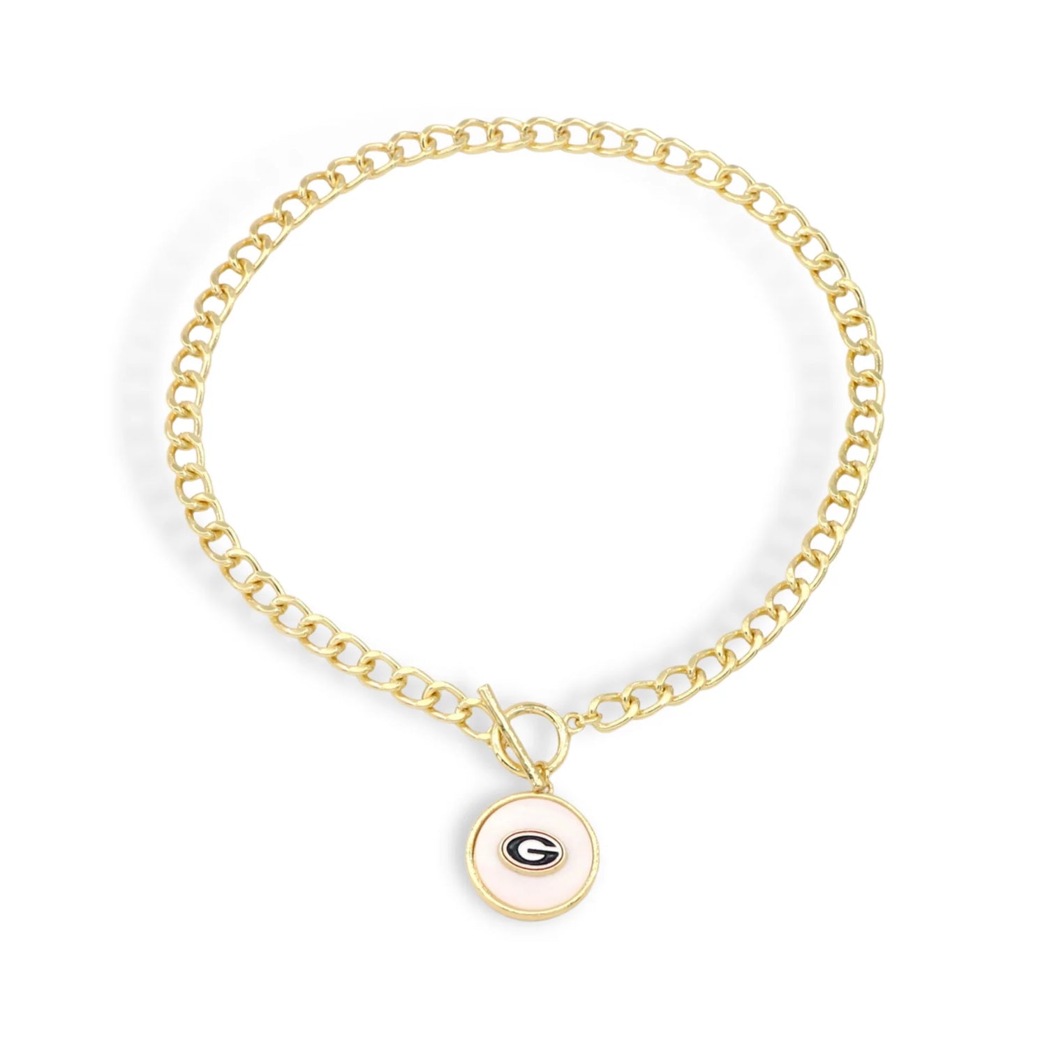 Brianna Cannon - Necklace - G Logo on White - Findlay Rowe Designs