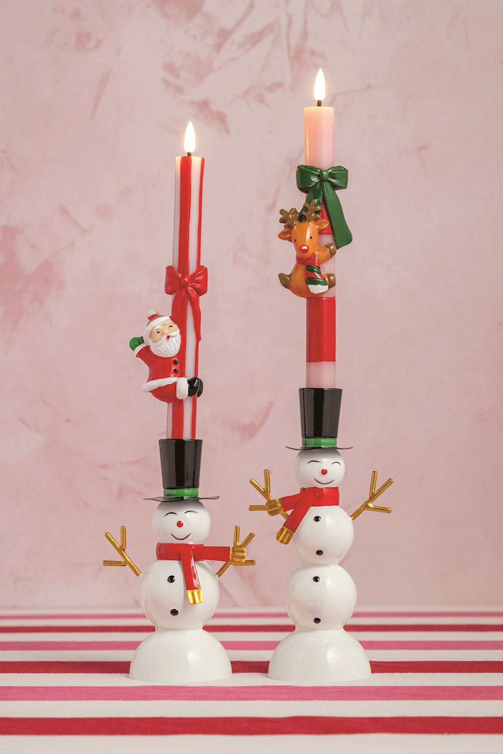 Mud Pie - Taper Candle - Flameless - Christmas Candle Hugger Set - Findlay Rowe Designs