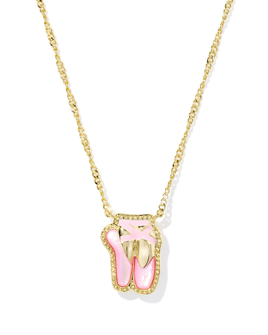 Kendra Scott - Necklace - Ballet Gold Blush Mother of Pearl - Gold Short Pendant - Findlay Rowe Designs