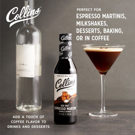 Collins - Espresso Martini Simple Syrup 12.7 oz - Findlay Rowe Designs