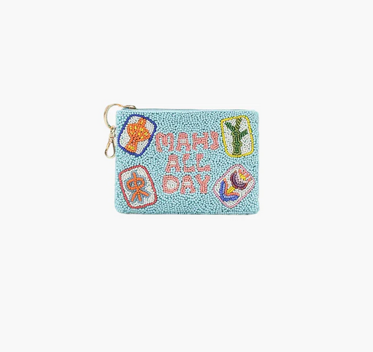 America and Beyond - Beaded Coin Pouch - Mahj All Day - Findlay Rowe Designs