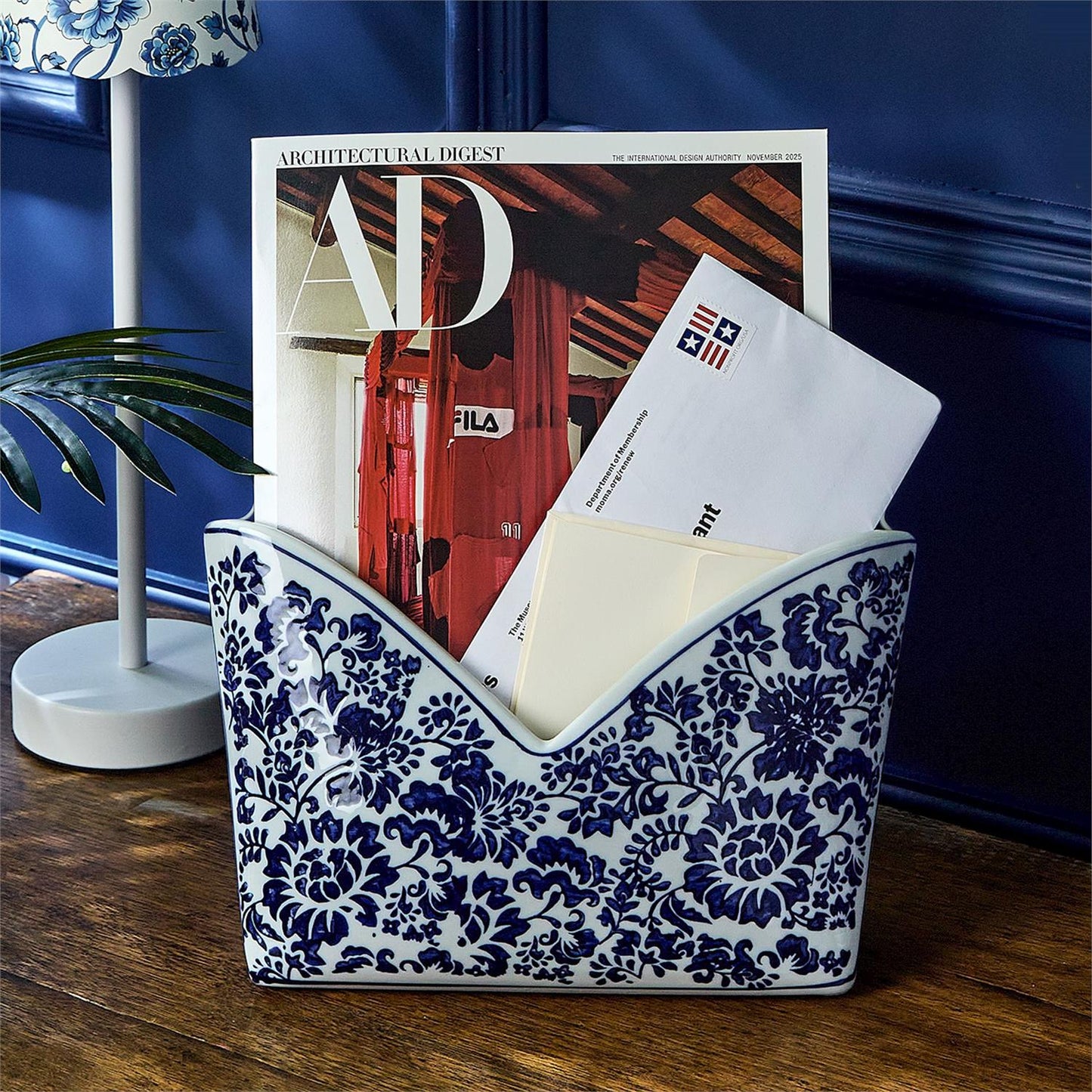 Letter Holder - Porcelain Chinoiserie