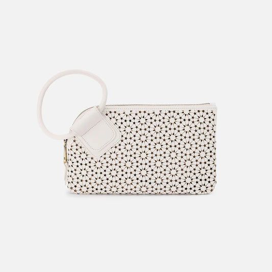 Hobo - Sable Wristlet - Perforated Leather - Ecru Daisy - Findlay Rowe Designs