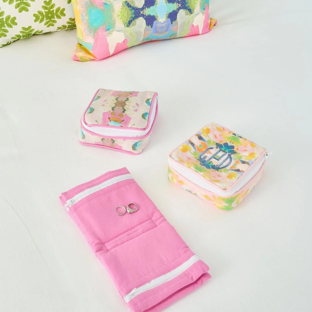 Laura Park - Jewelry Case - Monet's Garden - Pink - Findlay Rowe Designs