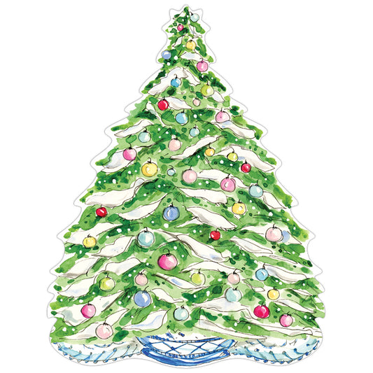 Rosanne Beck - Placemat - Die-Cut Christmas Tree - Ornaments