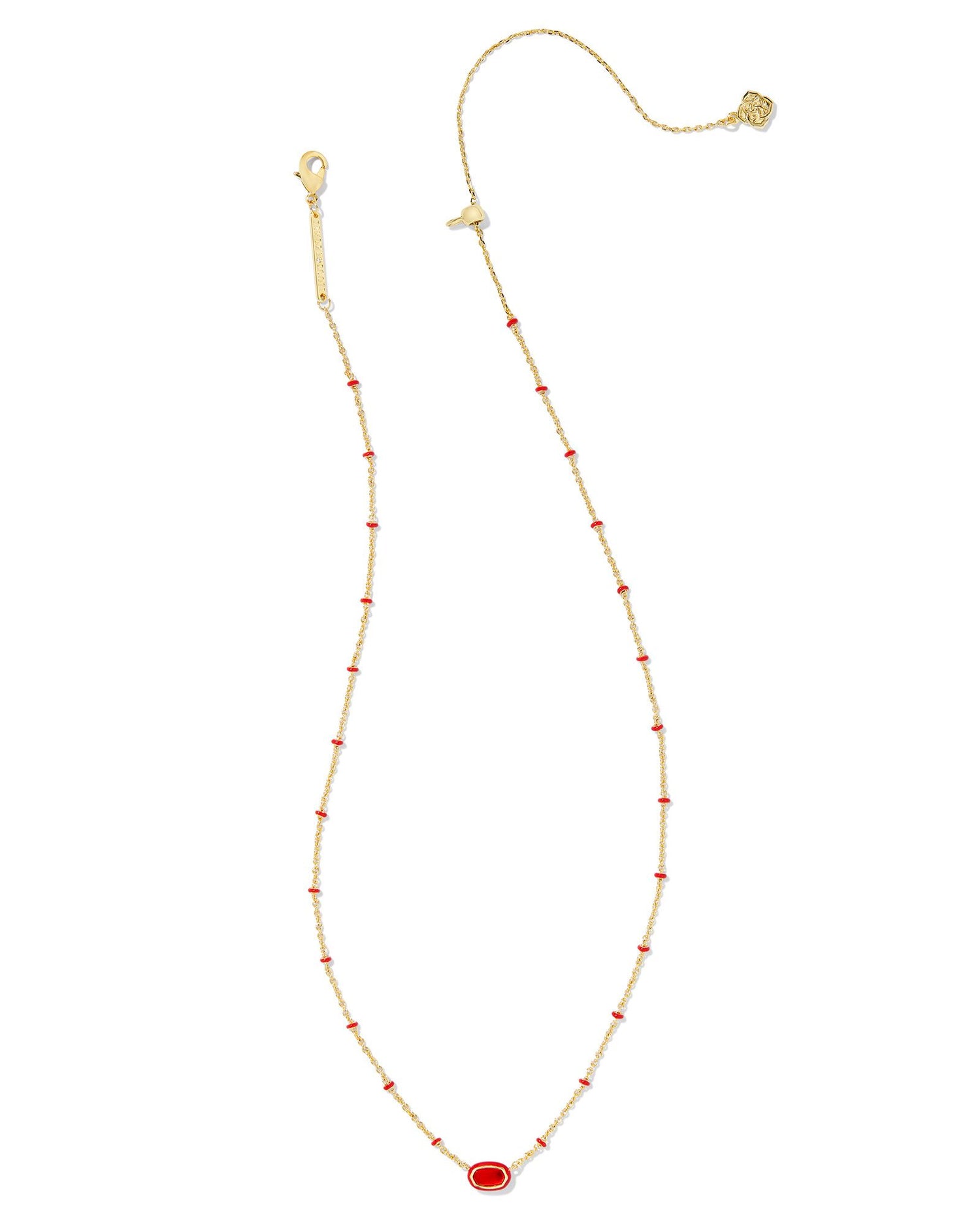Kendra Scott - Necklace - Mini Elisa Enamel Frame Gold - Red Illusion - Findlay Rowe Designs