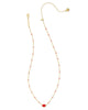 Kendra Scott - Necklace - Mini Elisa Enamel Frame Gold - Red Illusion - Findlay Rowe Designs