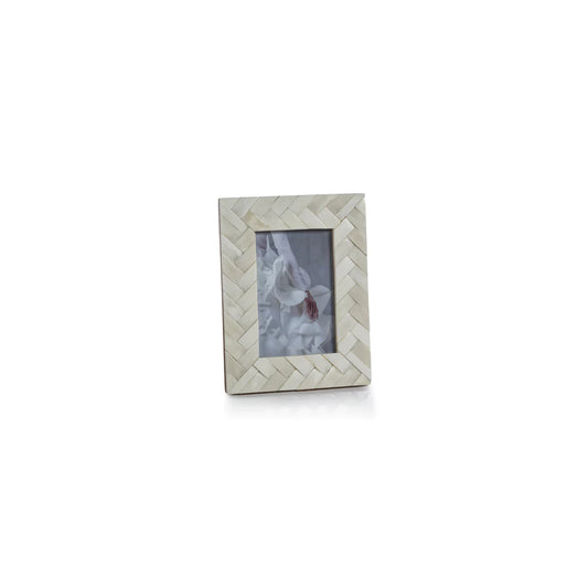 Zodax - Frame- 4x6 - Bone Braided Photo - White - Findlay Rowe Designs