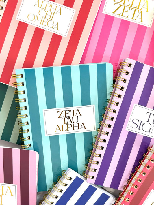 Duo Threads - Stripe Sorority Notebook - Sorority