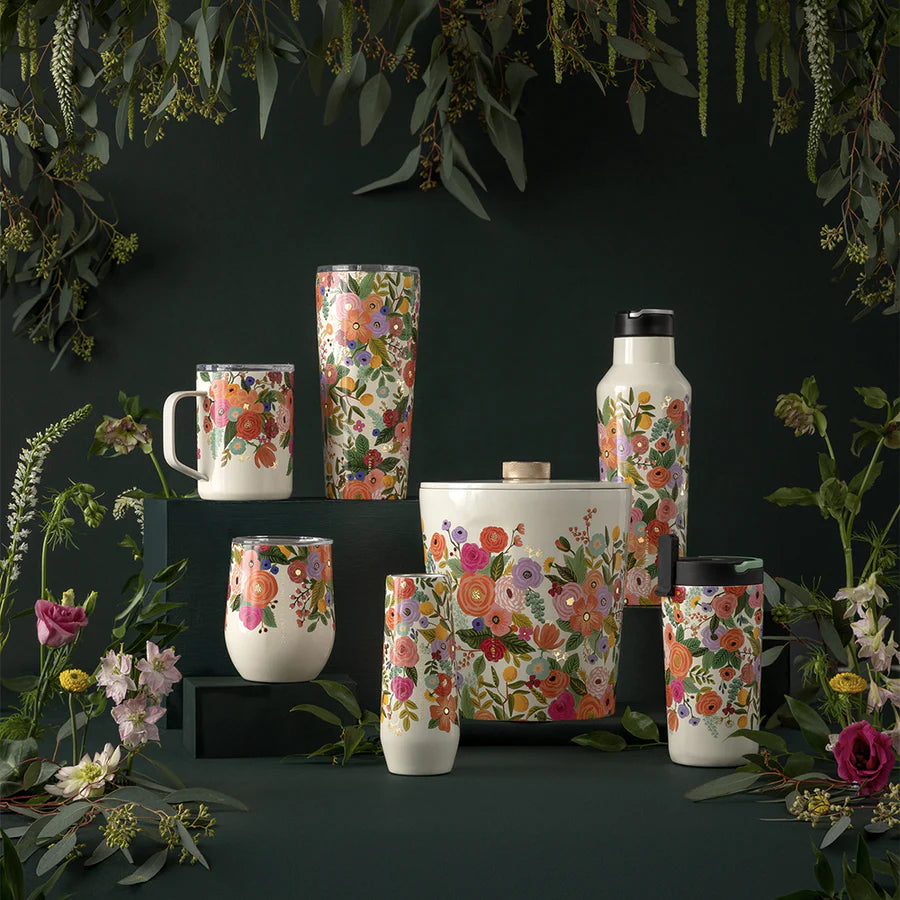 Corkcicle -  7oz Stemless  Flute - Rifle Paper Co. Garden Party - Findlay Rowe Designs