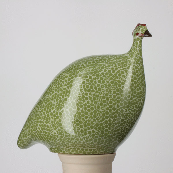 Guinea Fowl - Medium - Green Speckled White - Findlay Rowe Designs