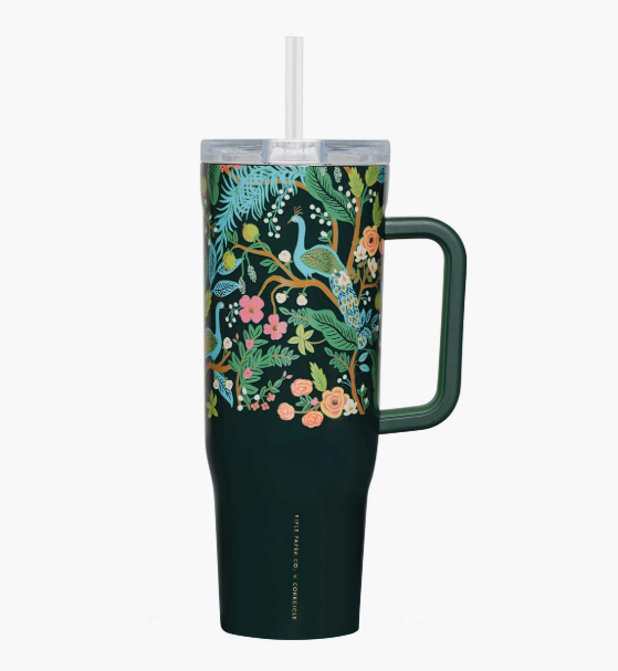 Corkcicle - 40oz Cruiser - Rifle Paper Co - Peacock Blue - Findlay Rowe Designs