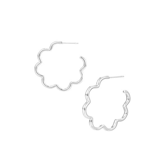 Natalie Wood - Earring - Aurora Hoop - Silver - Findlay Rowe Designs
