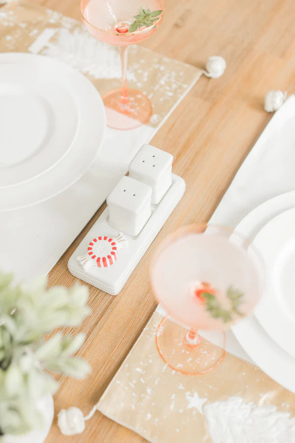 Nora Fleming - Base - Pinstripe Salt and Pepper Set - S9 - Findlay Rowe Designs